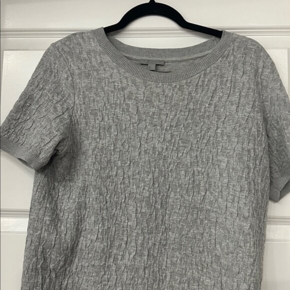 COS‎ Women's Light Gray Short Sleeves Casual Textured Mini Dress Size Small - Picture 6 of 8